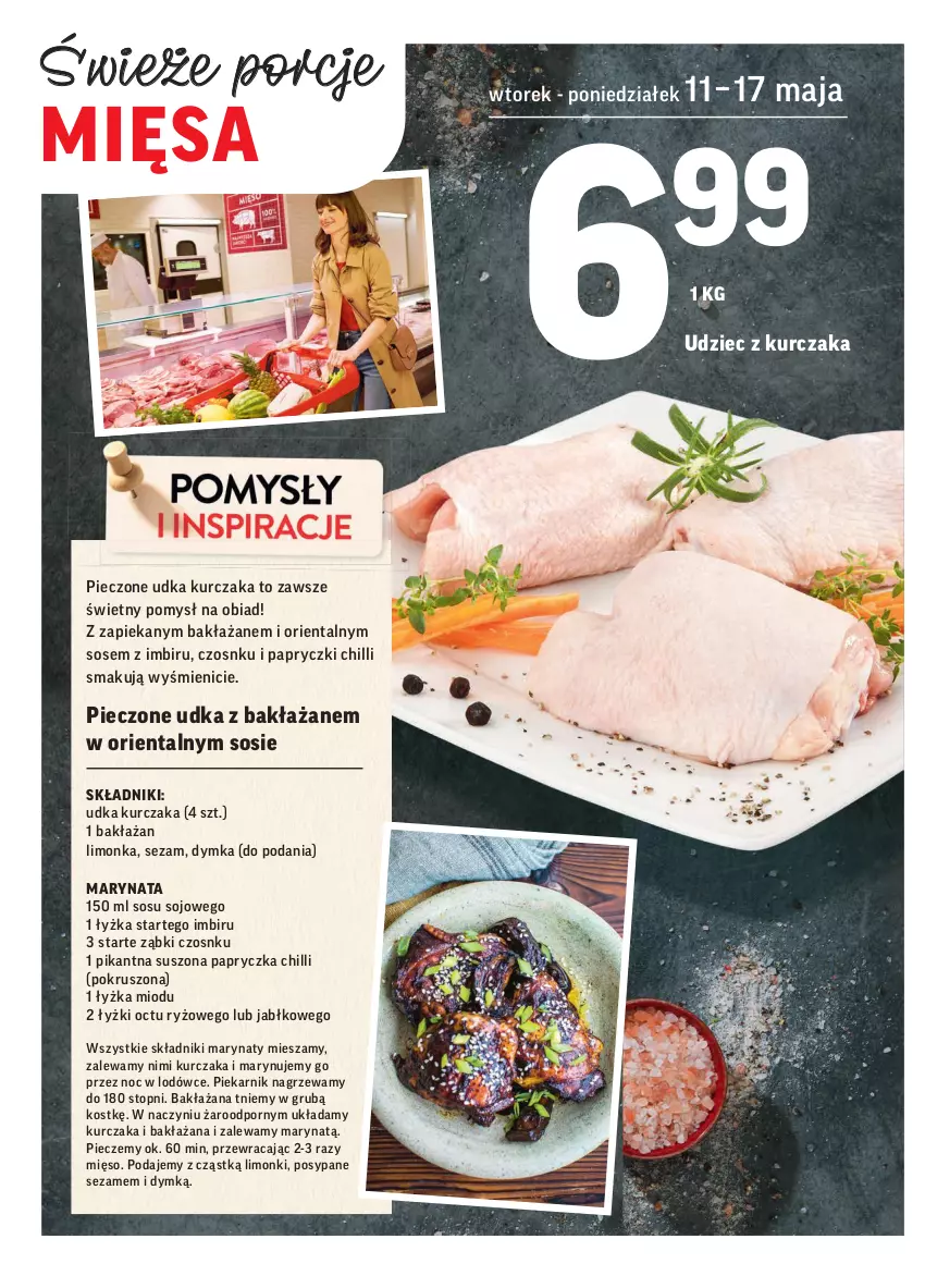 Gazetka promocyjna Intermarche - Świeżo i tanio - ważna 11.05 do 17.05.2021 - strona 14 - produkty: Imbir, Kurczak, Limonka, Mięso, Piec, Piekarnik, Por, Ryż, Sezam, Sos, Top