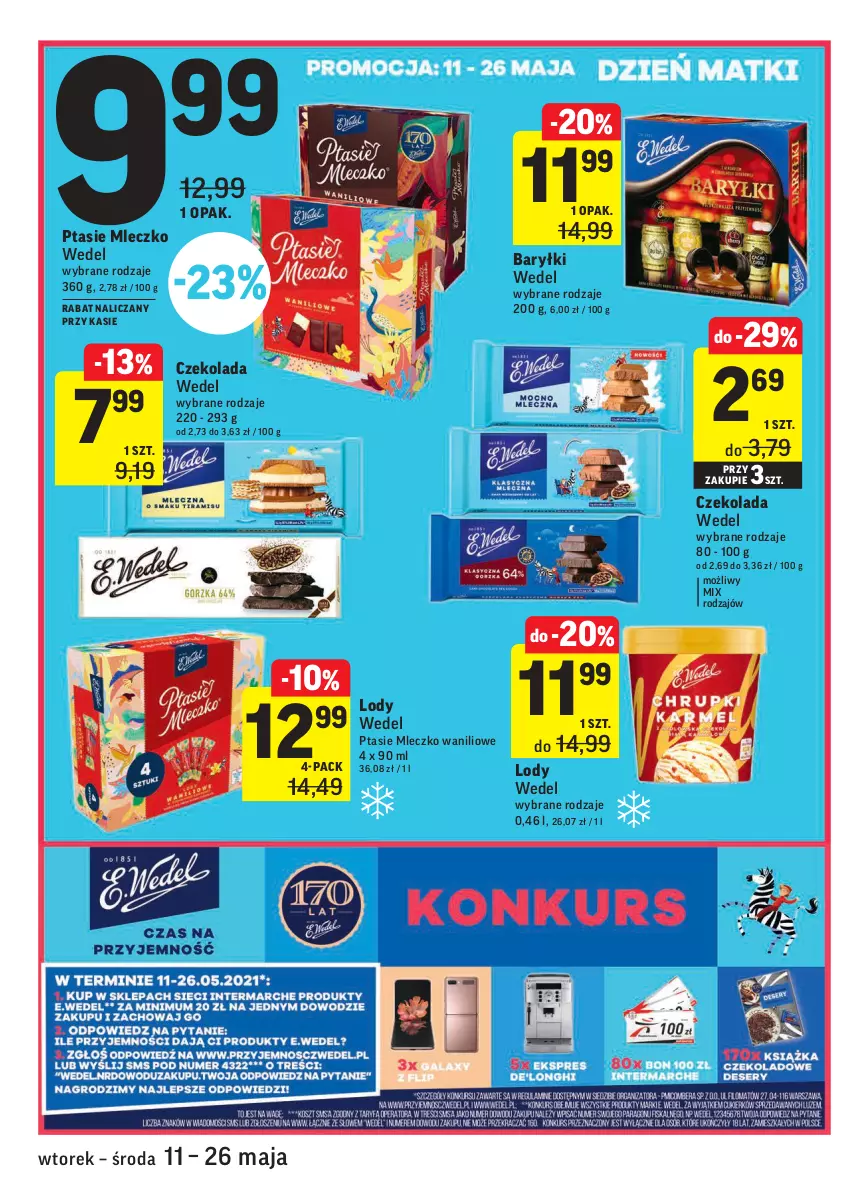 Gazetka promocyjna Intermarche - Świeżo i tanio - ważna 11.05 do 17.05.2021 - strona 24 - produkty: Baryłki, Czekolada, Lody, Mleczko, Ptasie mleczko