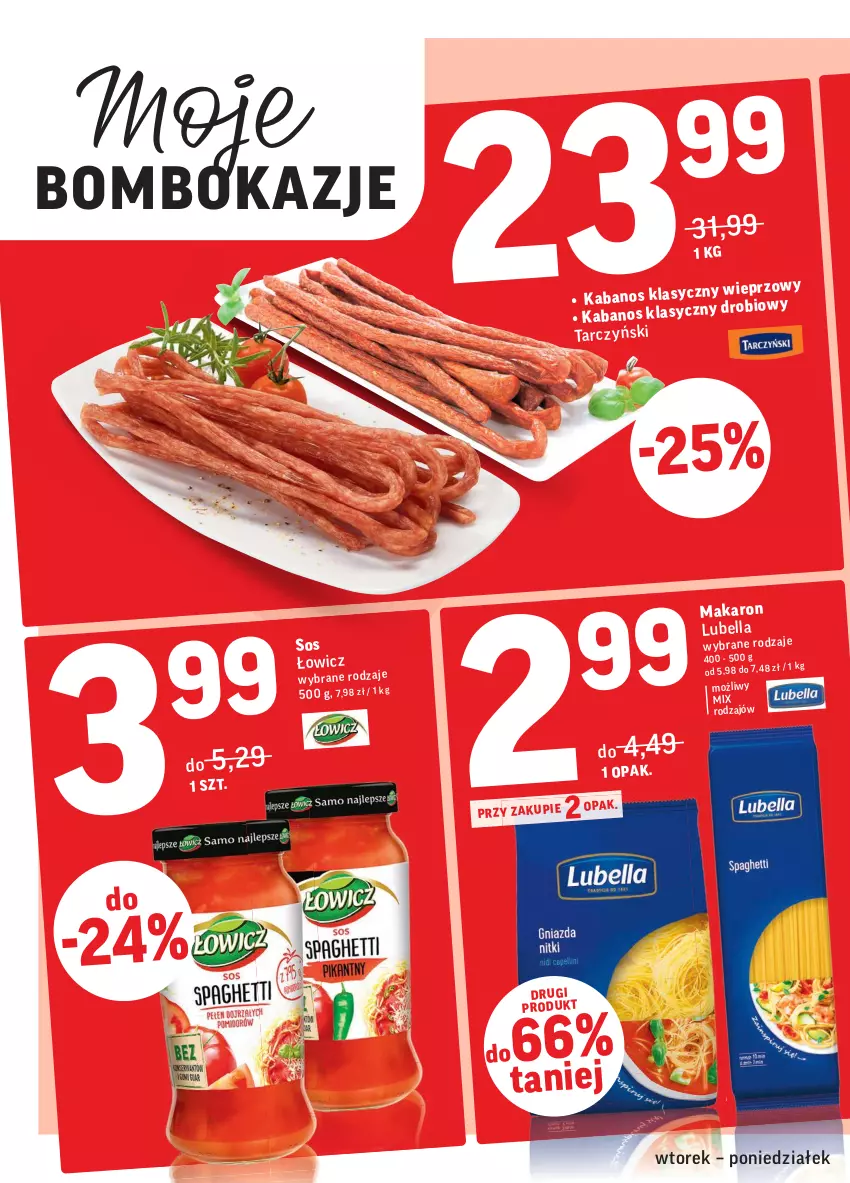 Gazetka promocyjna Intermarche - Świeżo i tanio - ważna 11.05 do 17.05.2021 - strona 4 - produkty: Bell, Bella, Kabanos, Lubella, Makaron, Sos, Tarczyński