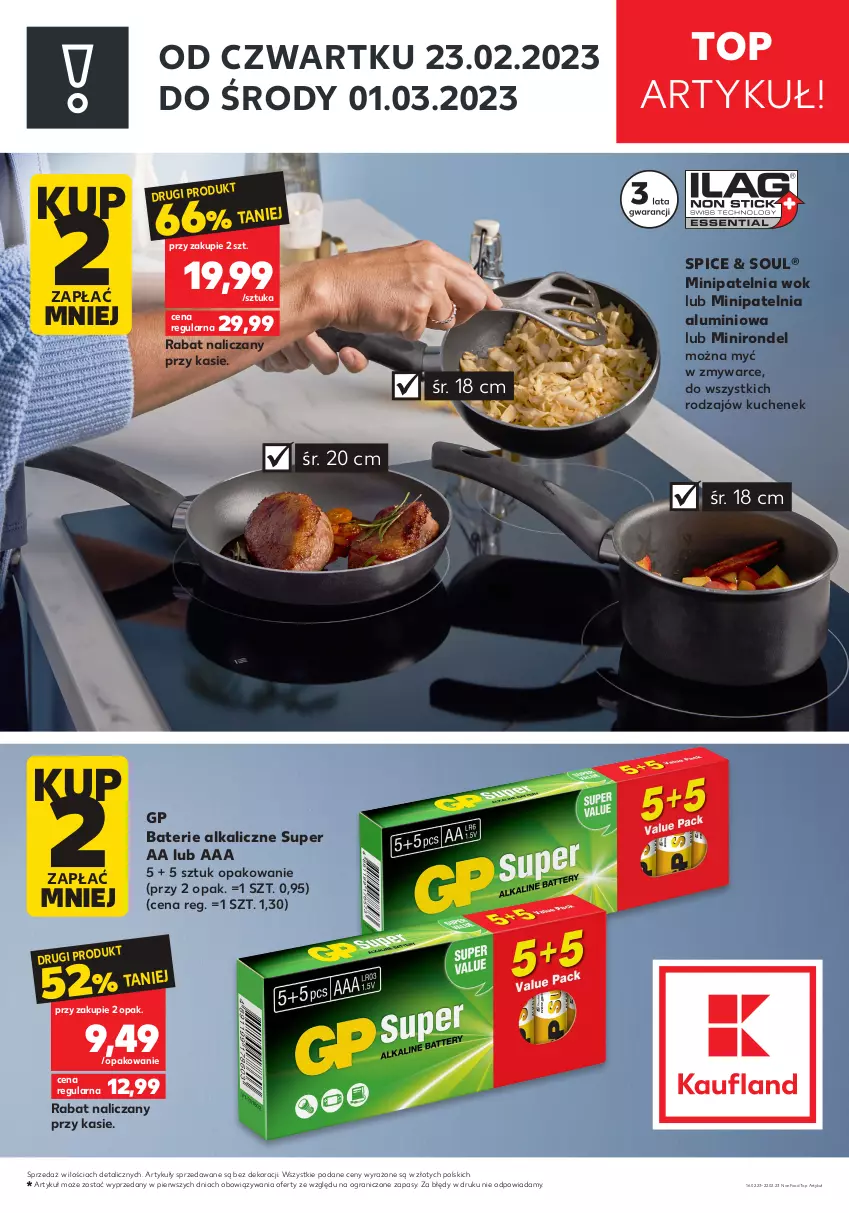 Gazetka promocyjna Kaufland - ZAPOWIEDŹ NASTĘPNEJ OFERTY - ważna 16.02 do 22.02.2023 - strona 1 - produkty: Baterie alkaliczne, Gra, Patelnia, Rondel, Top