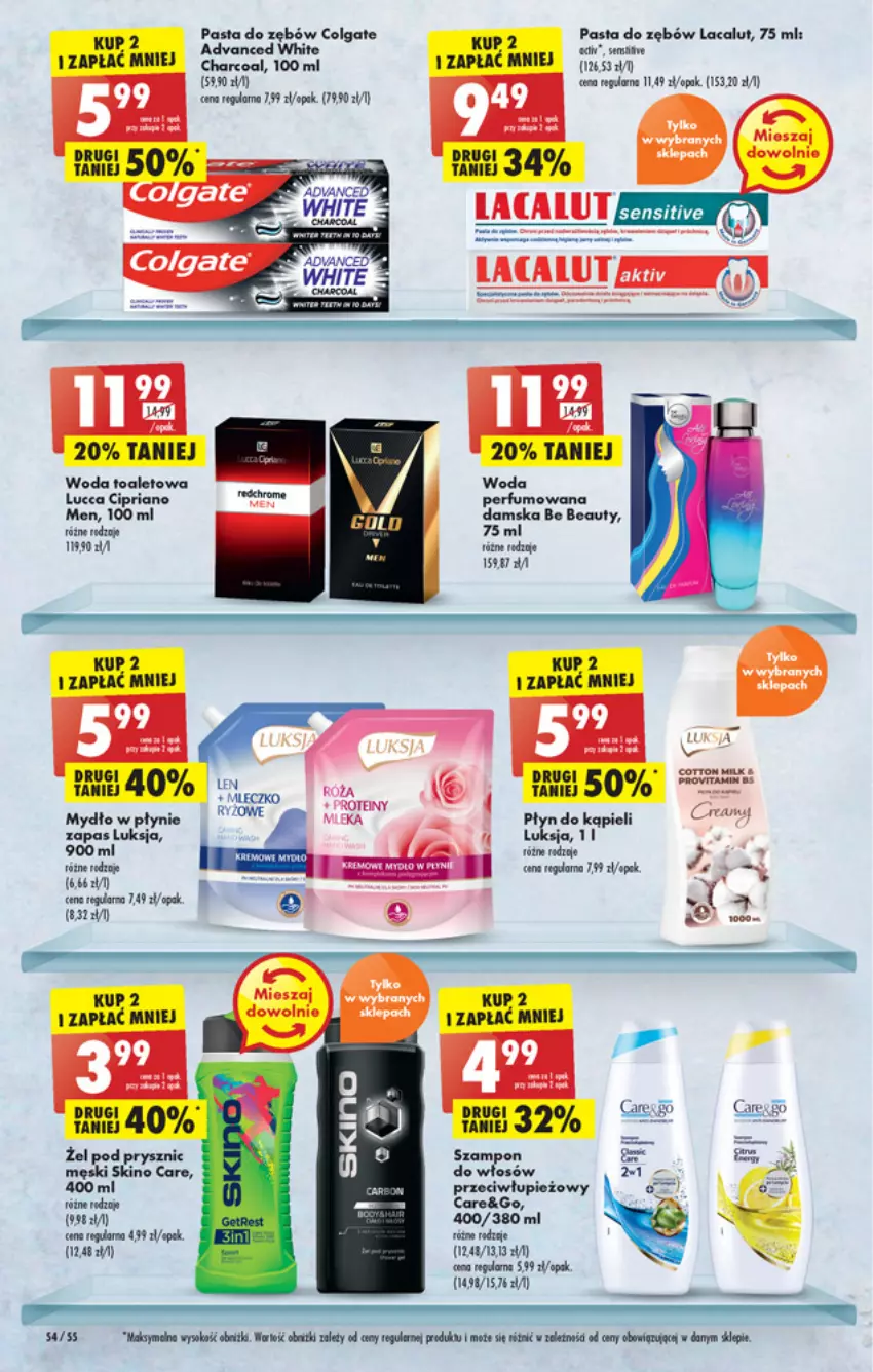 Gazetka promocyjna Biedronka - W tym tygodniu PN - ważna 21.03 do 26.03.2022 - strona 54 - produkty: AEG, Be Be, Colgate, Fa, Lacalut, LG, Luksja, Mleczko, Mydło, Mydło w płynie, Pasta do zębów, Perfum, Róża, Sito, Szampon, Woda, Woda perfumowana