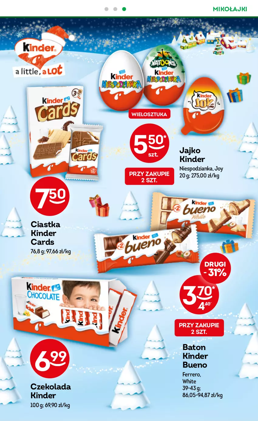 Gazetka promocyjna Żabka - ważna 22.11 do 05.12.2023 - strona 14 - produkty: Baton, Ciastka, Czekolada, Ferrero, Kinder, Kinder Bueno