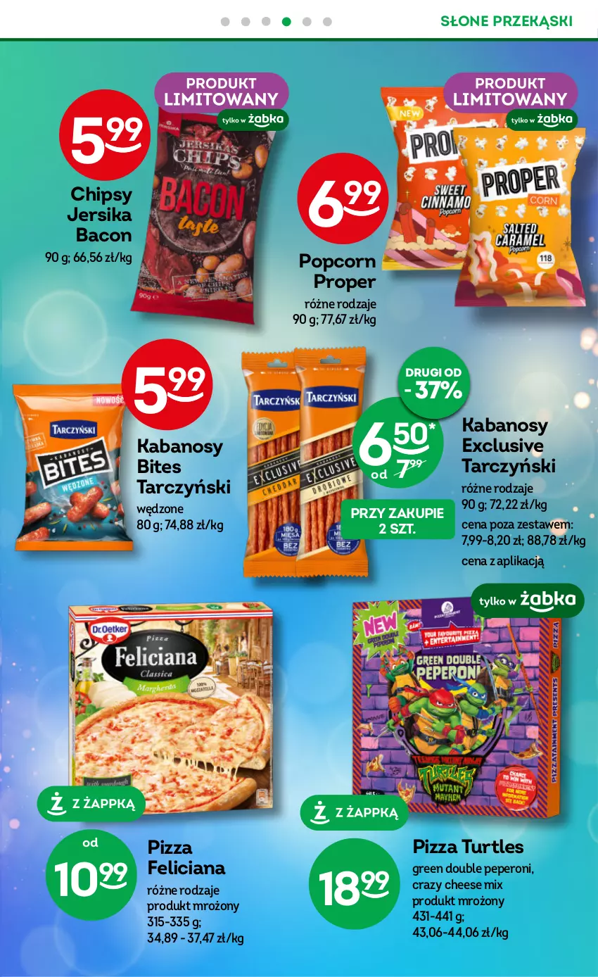 Gazetka promocyjna Żabka - ważna 22.11 do 05.12.2023 - strona 25 - produkty: Chipsy, Feliciana, Kabanos, Pizza, Popcorn, Tarczyński