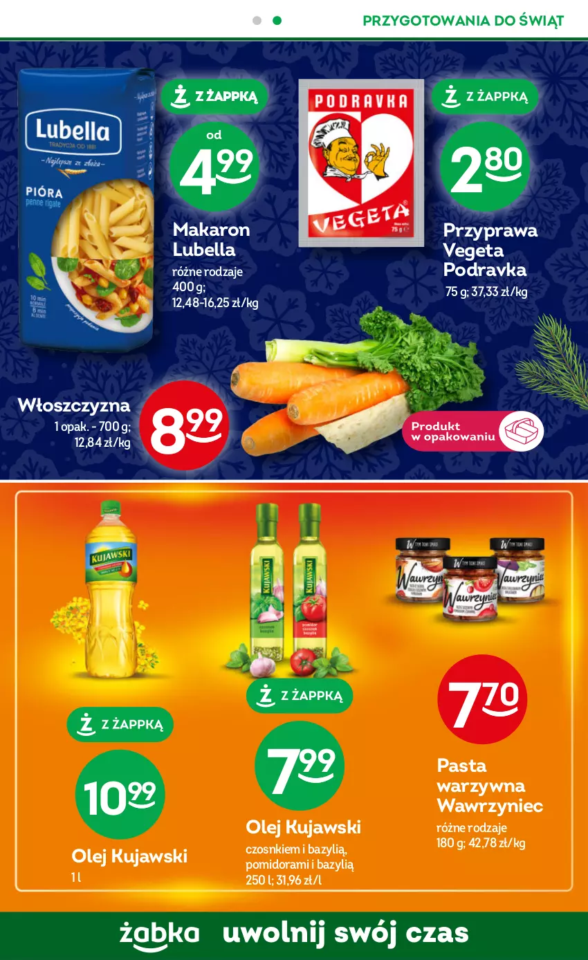 Gazetka promocyjna Żabka - ważna 22.11 do 05.12.2023 - strona 41 - produkty: Bazyl, Bell, Bella, Burger, Herbata, Kawa, Kujawski, Lubella, Makaron, Olej, Pasta warzywna, Podravka, Vegeta