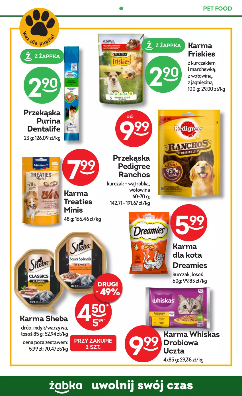 Gazetka promocyjna Żabka - ważna 22.11 do 05.12.2023 - strona 48 - produkty: Drób, Friskies, Kurczak, Pedigree, Pur, Purina, Sheba, Warzywa, Whiskas, Wołowina