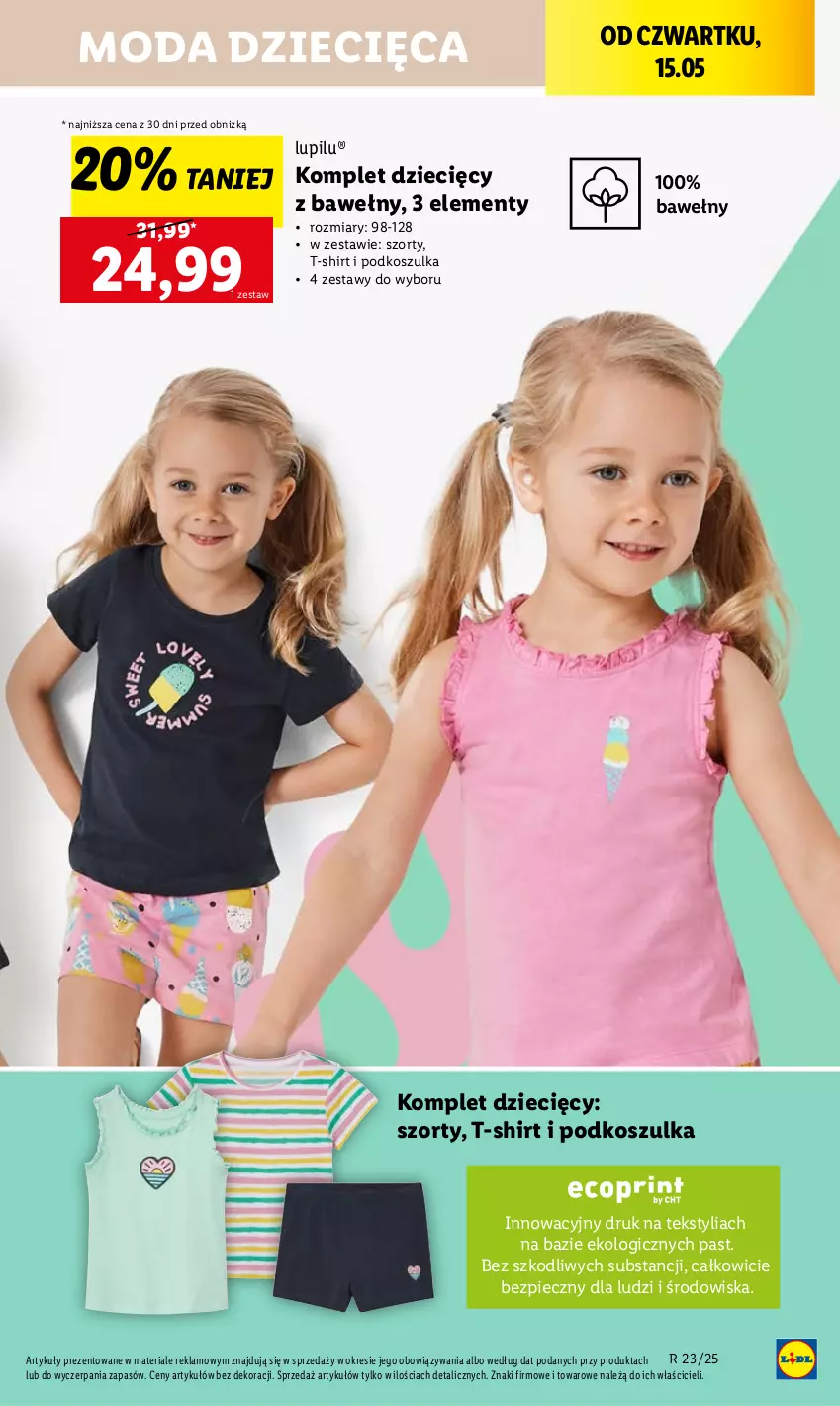 Gazetka promocyjna Lidl - GAZETKA - ważna 02.06 do 07.06.2025 - strona 37 - produkty: Dzieci, Kosz, Koszulka, Moda, Piec, Szorty, T-shirt