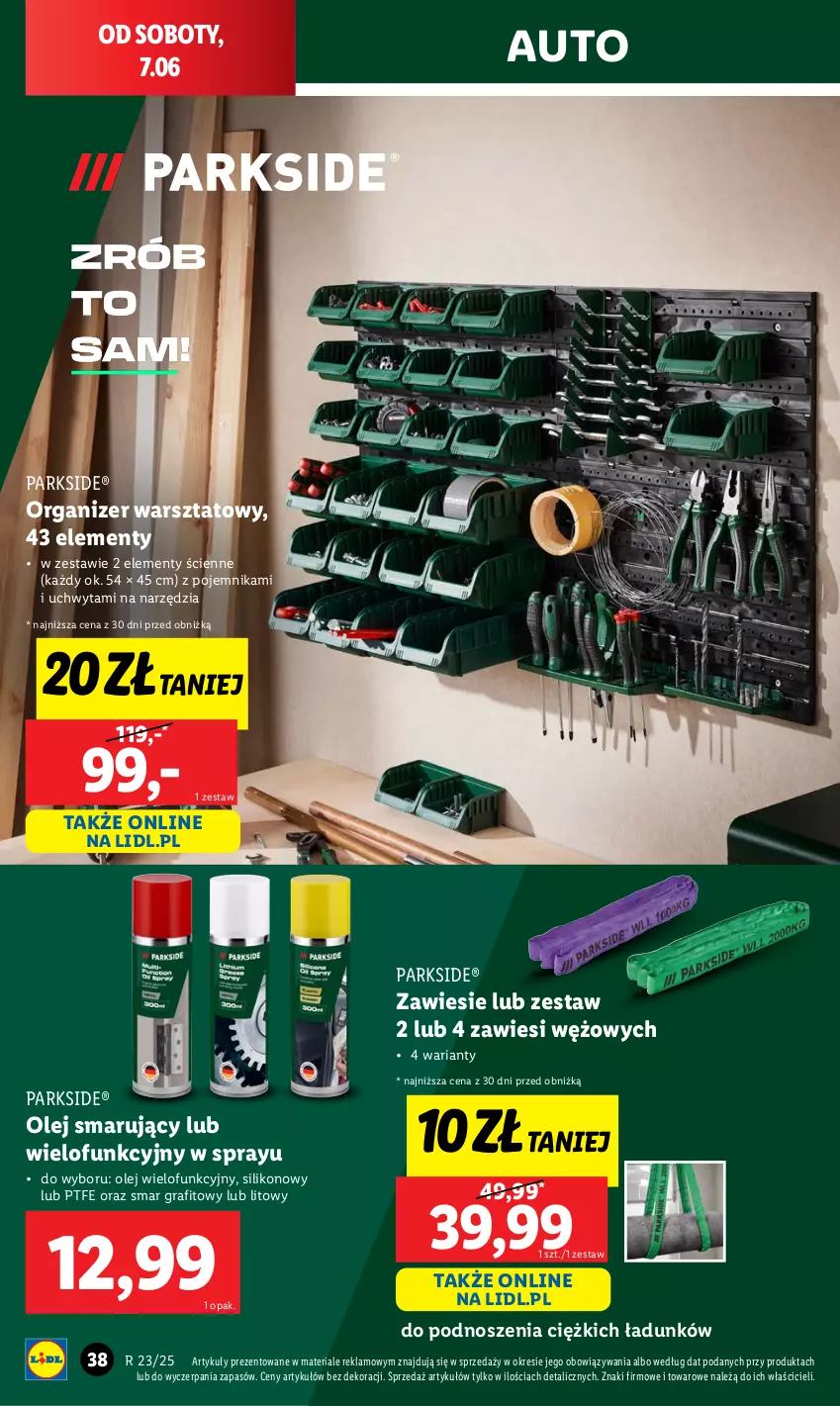 Gazetka promocyjna Lidl - GAZETKA - ważna 02.06 do 07.06.2025 - strona 46 - produkty: Gra, Olej, Organizer, Parkside, Pojemnik