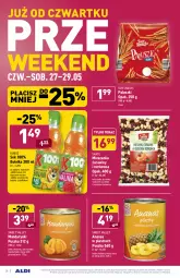 Gazetka promocyjna Aldi - Gazetka - ważna od 29.05 do 29.05.2021 - strona 26 - produkty: Mandarynki, Sok, Por, Ananas w plastrach, Ananas, Kawa, Tera, Sante, Kubuś