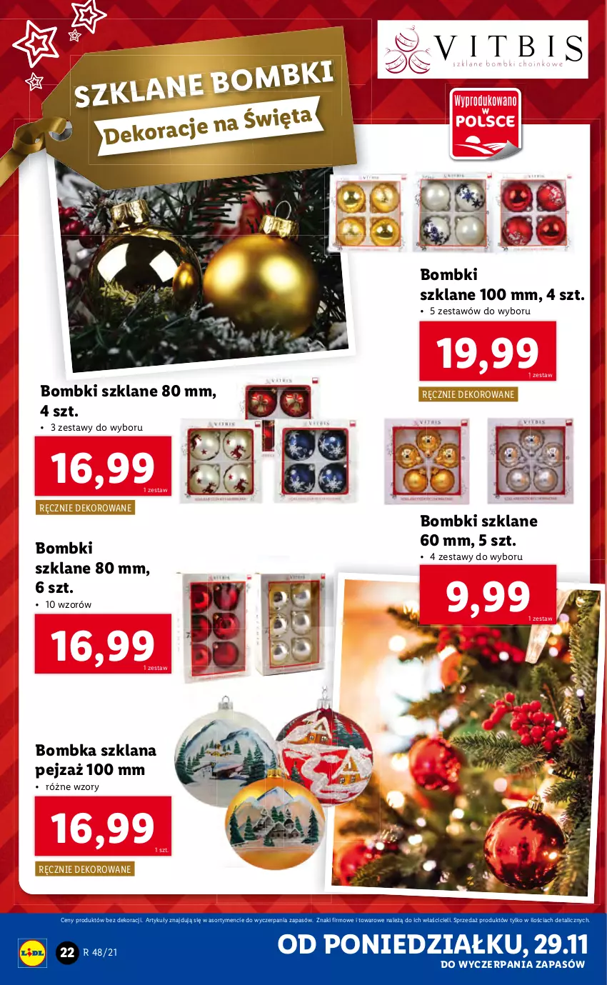 Gazetka promocyjna Lidl - GAZETKA - ważna 29.11 do 05.12.2021 - strona 22 - produkty: Bombki, LANA