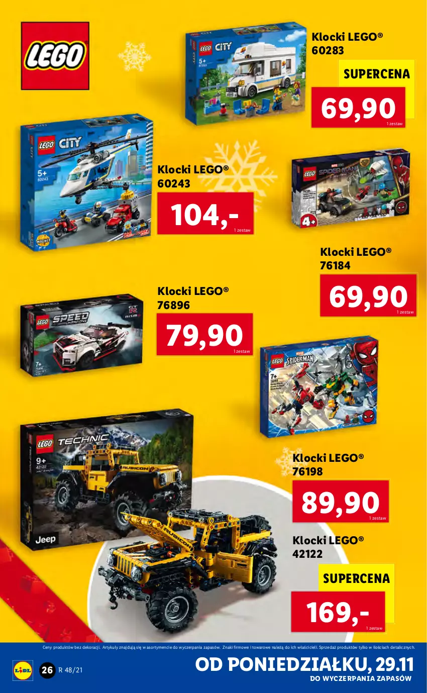 Gazetka promocyjna Lidl - GAZETKA - ważna 29.11 do 05.12.2021 - strona 26 - produkty: Klocki, LEGO