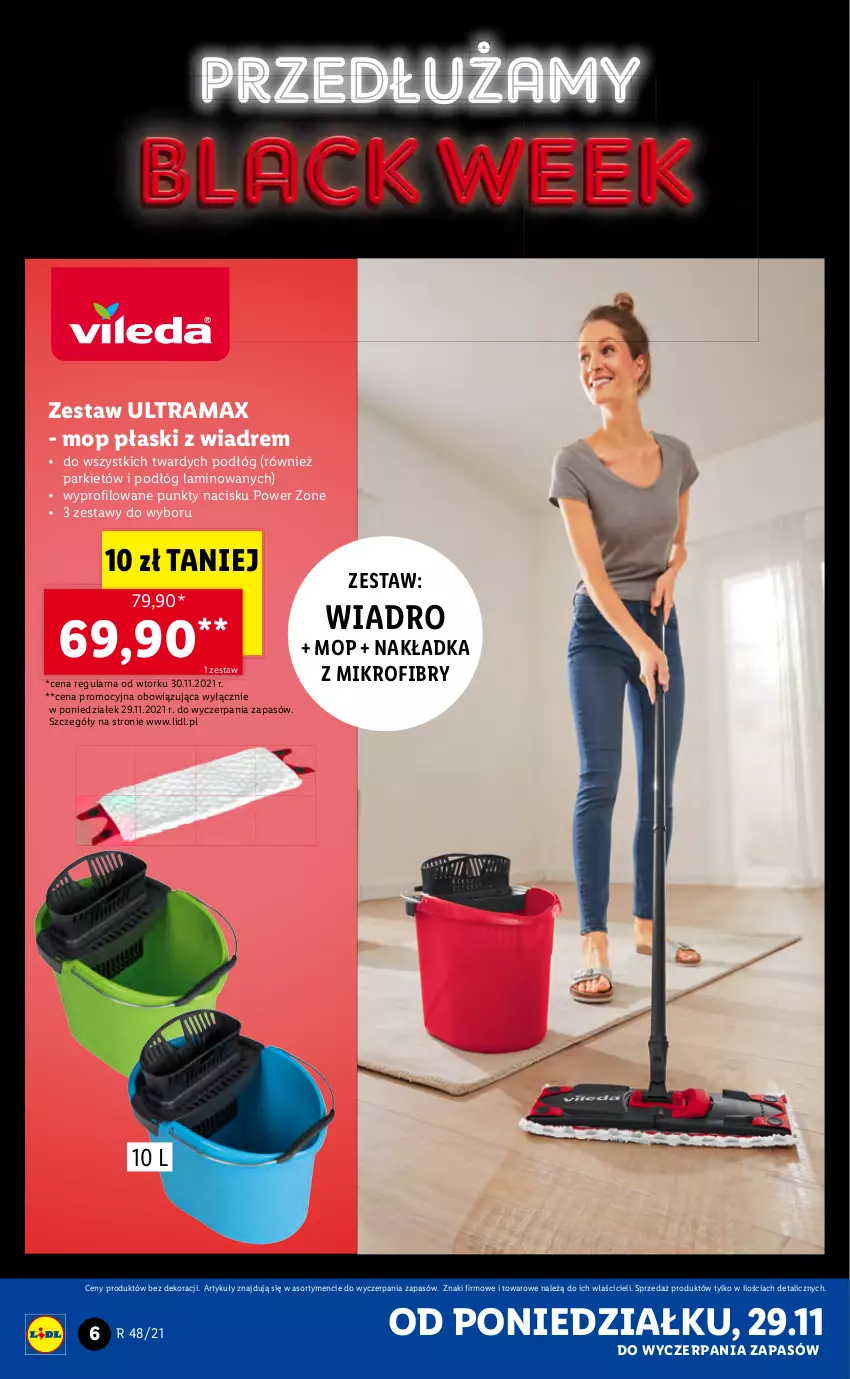 Gazetka promocyjna Lidl - GAZETKA - ważna 29.11 do 05.12.2021 - strona 6 - produkty: Mop, Rama, Wiadro