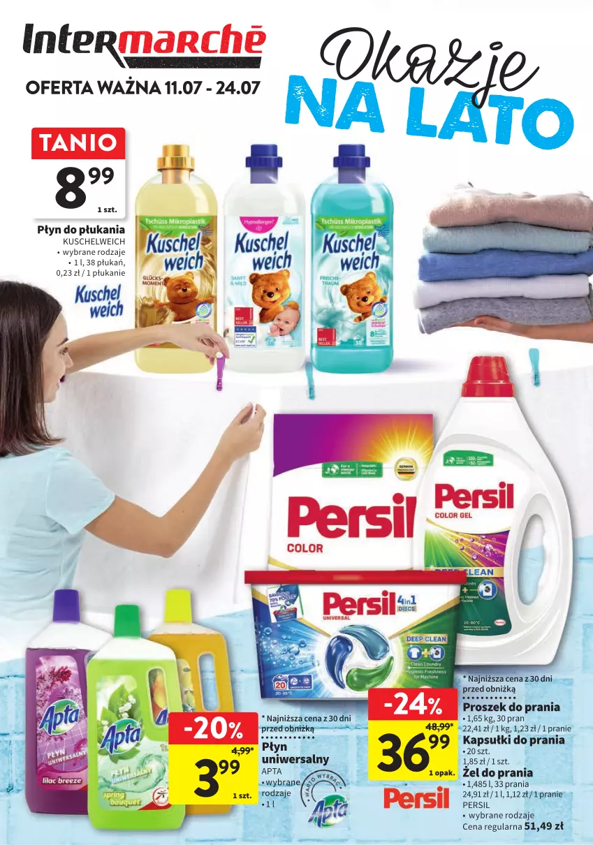 Gazetka promocyjna Intermarche - Gazetka Intermarche - ważna 11.07 do 24.07.2024 - strona 1 - produkty: Kapsułki do prania, Kask, Persil, Płyn do płukania, Proszek do prania