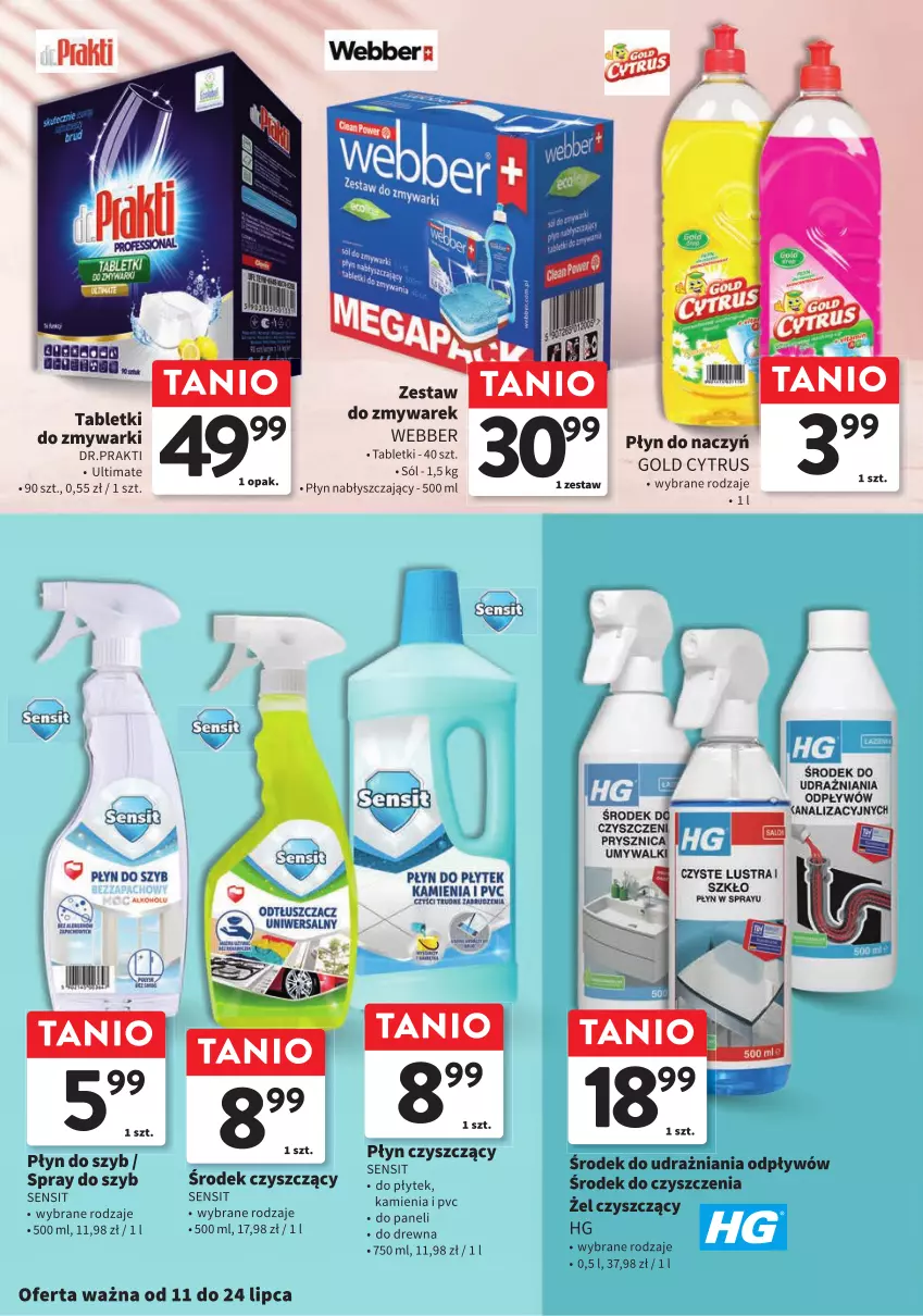 Gazetka promocyjna Intermarche - Gazetka Intermarche - ważna 11.07 do 24.07.2024 - strona 10 - produkty: Odtłuszczacz, Płyn do szyb, Płyn nabłyszczający, Sól, Tablet