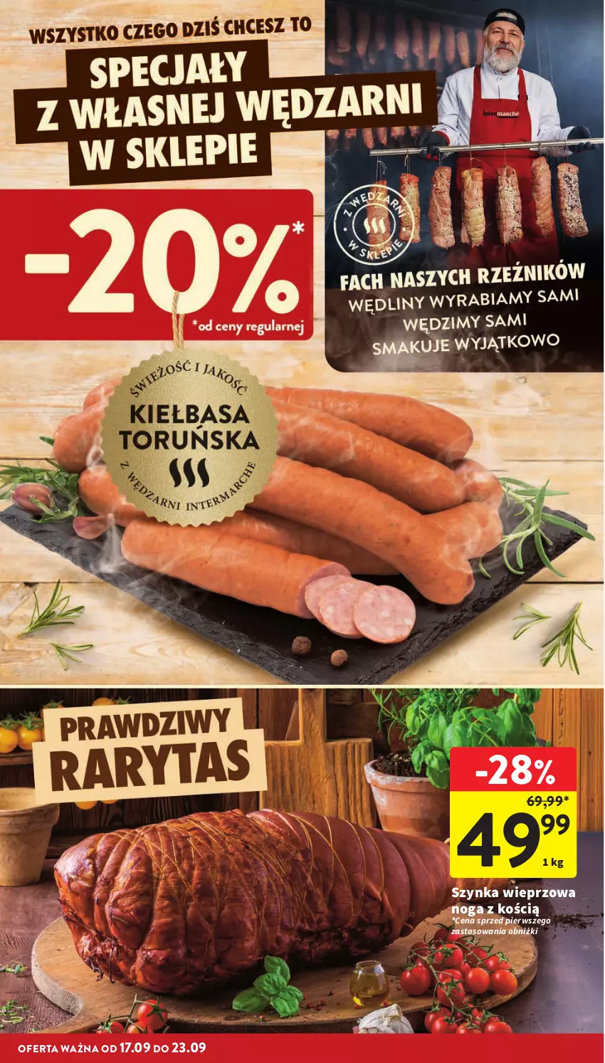 Gazetka promocyjna Intermarche - Gazetka Intermarche - ważna 17.09 do 23.09.2026 - strona 14 - produkty: Szynka, Szynka wieprzowa