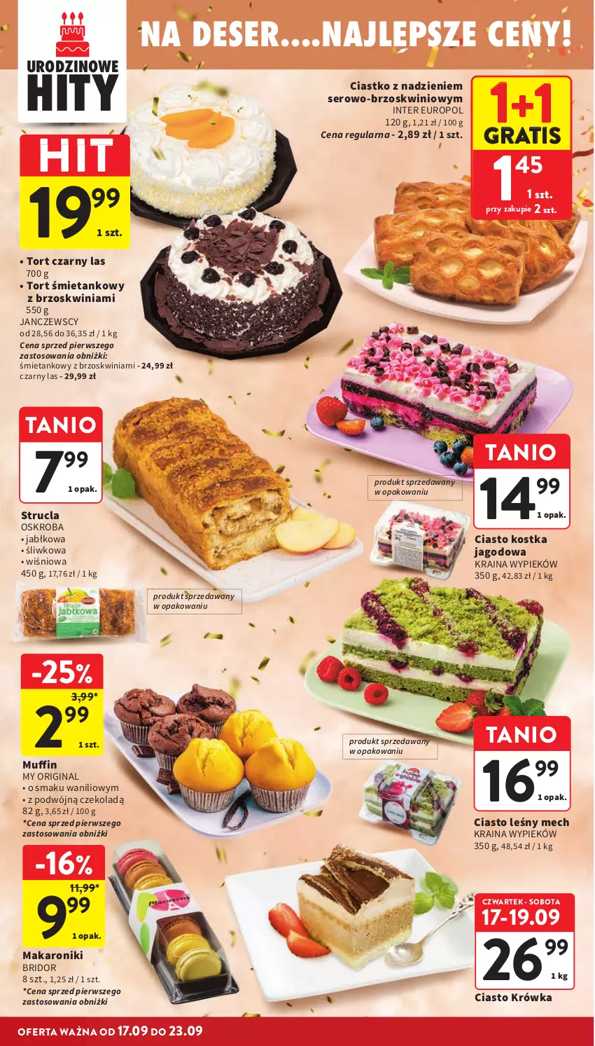 Gazetka promocyjna Intermarche - Gazetka Intermarche - ważna 17.09 do 23.09.2026 - strona 26 - produkty: Deser, Gin, Gra, Makaron, Ser, Strucla