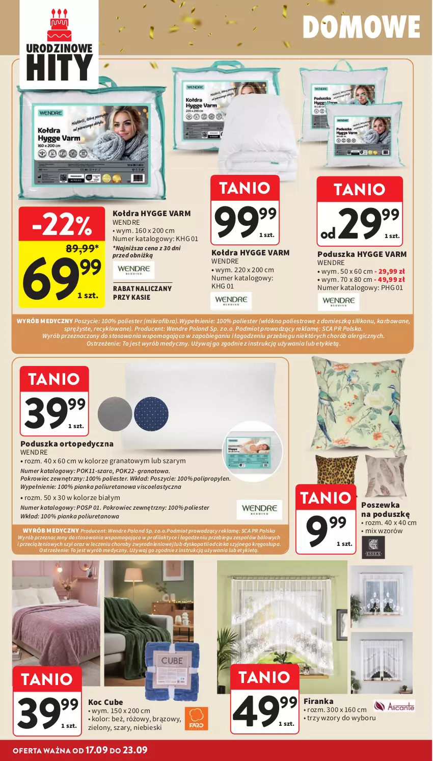 Gazetka promocyjna Intermarche - Gazetka Intermarche - ważna 17.09 do 23.09.2026 - strona 44 - produkty: Gra, Granat, Inka, K2, Koc, Kołdra, Poduszka, Pokrowiec, Poszewka, Top