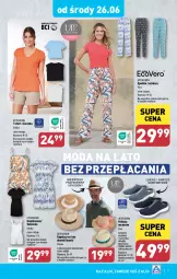 Gazetka promocyjna Aldi - Artykuły przemysłowe i tekstylia - Gazetka - ważna od 30.06 do 30.06.2024 - strona 7 - produkty: Top, Buty, T-shirt, Wełna, Kombinezon, Moda, Spodnie, Półbuty, Sukienka, Fa