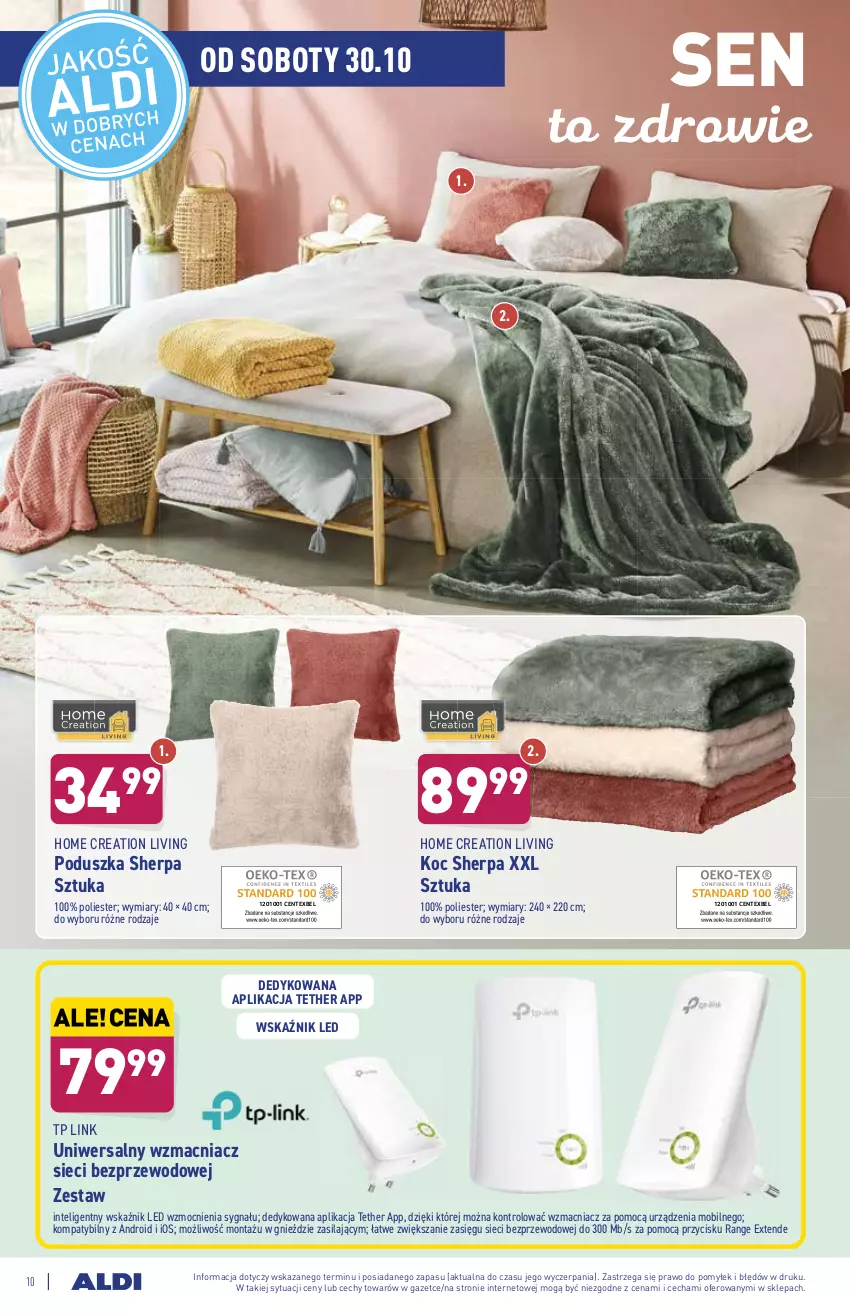 Gazetka promocyjna Aldi - Moda i Dom - ważna 25.10 do 30.10.2021 - strona 10 - produkty: Intel, Koc, Mobil, Poduszka, Zdrowie