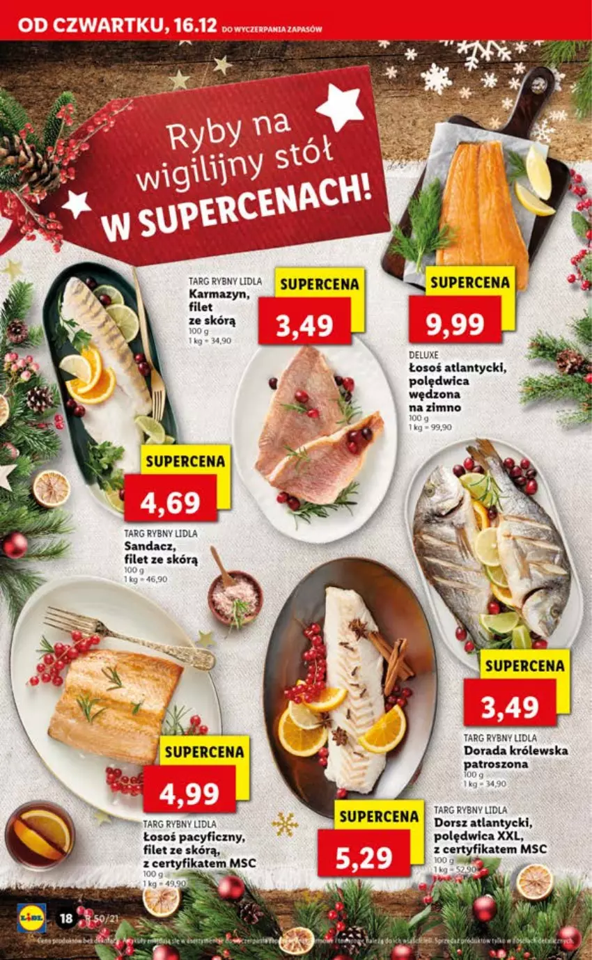 Gazetka promocyjna Lidl - GAZETKA OD 16.12 DO 19.12 - ważna 16.12 do 19.12.2021 - strona 18 - produkty: Polędwica, Sandacz