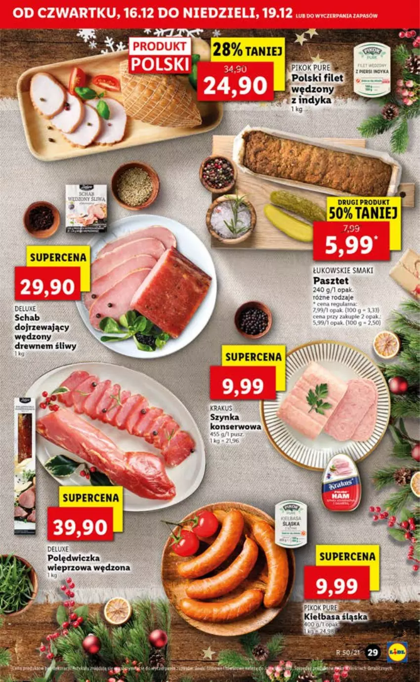 Gazetka promocyjna Lidl - GAZETKA OD 16.12 DO 19.12 - ważna 16.12 do 19.12.2021 - strona 29 - produkty: Pasztet, PIKOK, Pur, Ser