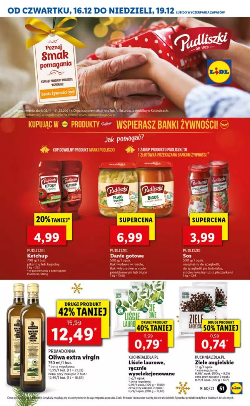 Gazetka promocyjna Lidl - GAZETKA OD 16.12 DO 19.12 - ważna 16.12 do 19.12.2021 - strona 51 - produkty: Danie gotowe, Gin, Kuchnia, Laur, Prima, Pudliszki, Sos, Ziele angielskie