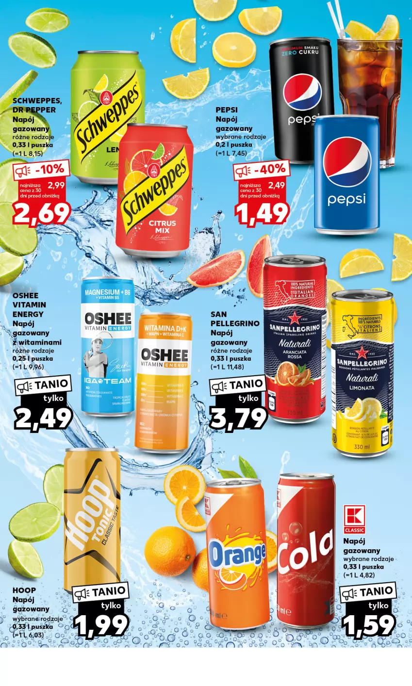 Gazetka promocyjna Kaufland - Mocny Start - ważna 18.12 do 19.12.2023 - strona 18 - produkty: Hoop, Napój, Napój gazowany, Noż, Oshee, Pepsi, Schweppes