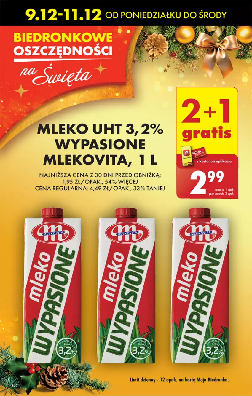 Gazetka promocyjna Biedronka - Od poniedzialku - ważna 09.12 do 14.12.2024 - strona 6 - produkty: Mleko, Mlekovita