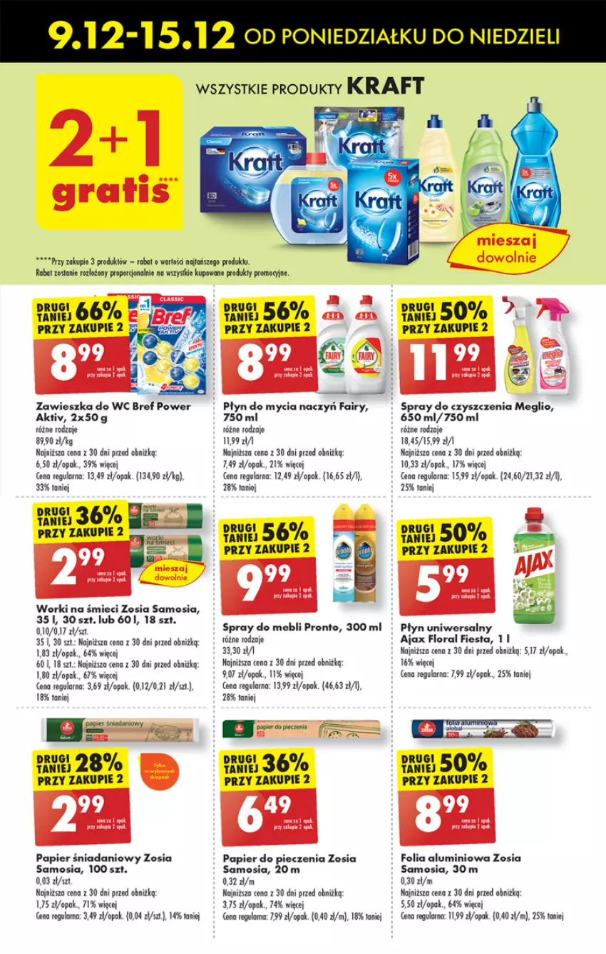 Gazetka promocyjna Biedronka - Od poniedzialku - ważna 09.12 do 14.12.2024 - strona 75 - produkty: Ajax, Bref, Danio, Do mycia naczyń, Fa, Fairy, Flora, Folia aluminiowa, Papier, Papier do pieczenia, Piec, Płyn do mycia, Płyn do mycia naczyń, Por, Pronto, Spray do czyszczenia, Zawieszka do wc