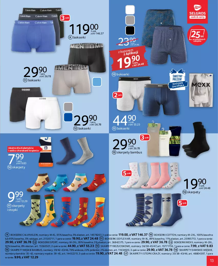 Gazetka promocyjna Selgros - Katalog Tekstylia - ważna 22.09 do 05.10.2022 - strona 13 - produkty: Bokserki, Calvin Klein, Karp, Mexx, Por, Ser, Sport, Top, Wełna