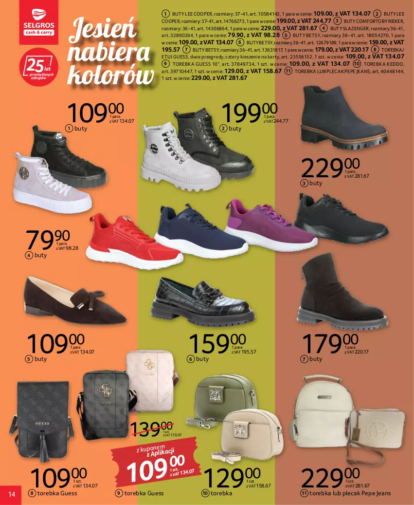 Gazetka promocyjna Selgros - Katalog Tekstylia - ważna 22.09 do 05.10.2022 - strona 14 - produkty: Buty, Plecak, Torebka