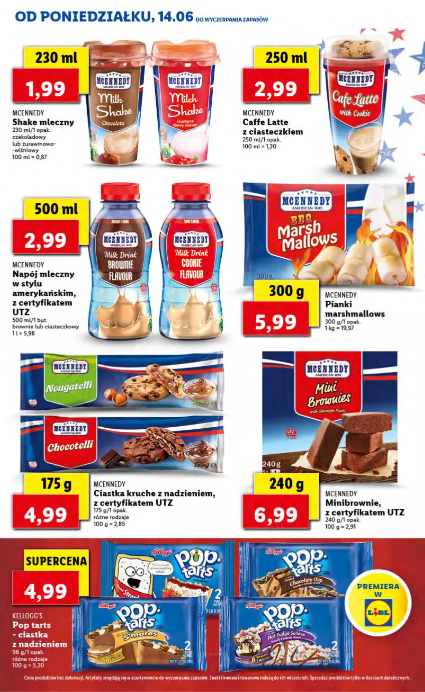 Gazetka promocyjna Lidl - TYDZIEŃ W AMERYKAŃSKIM STYLU - ważna 14.06 do 18.06.2021 - strona 15 - produkty: Brownie, Ciastka, Mars, Marshmallows, Napój, Napój mleczny, Wino