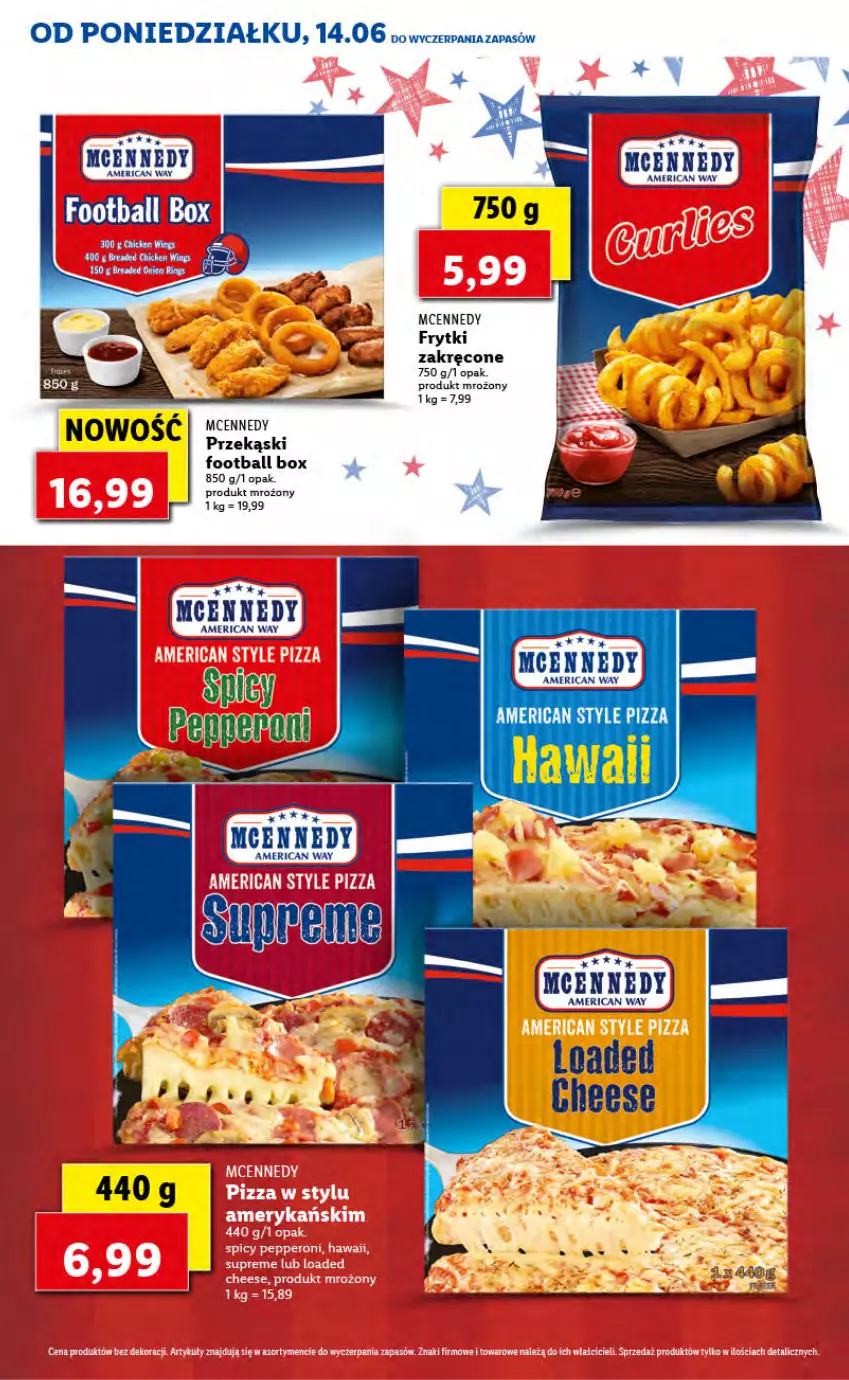 Gazetka promocyjna Lidl - TYDZIEŃ W AMERYKAŃSKIM STYLU - ważna 14.06 do 18.06.2021 - strona 7 - produkty: Frytki, Pizza