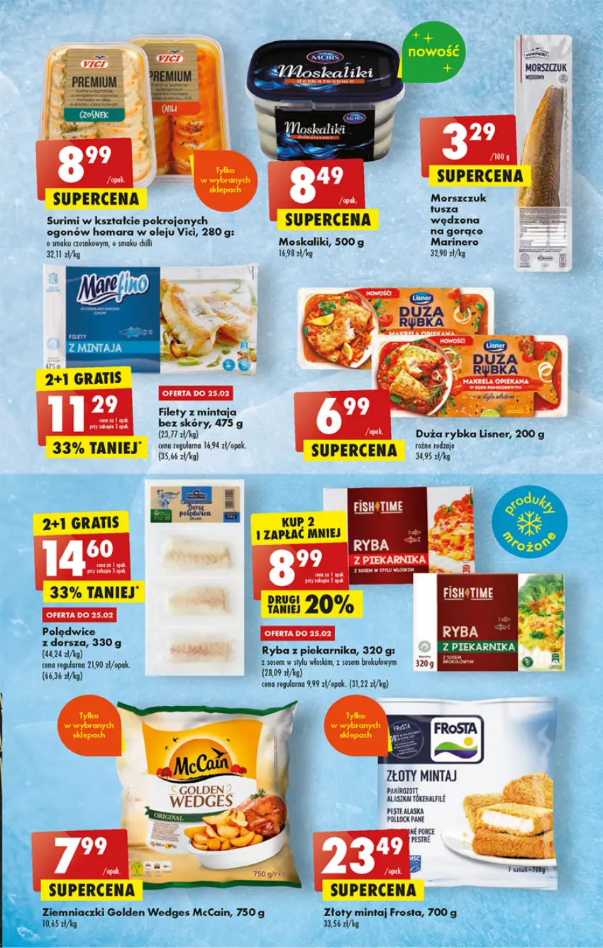 Gazetka promocyjna Biedronka - ważna 23.02 do 01.03.2023 - strona 21 - produkty: Frosta, Gra, Lisner, Mintaj, Olej, Piekarnik, Ryba, Ryba z piekarnika, Sos, Surimi, Tusz