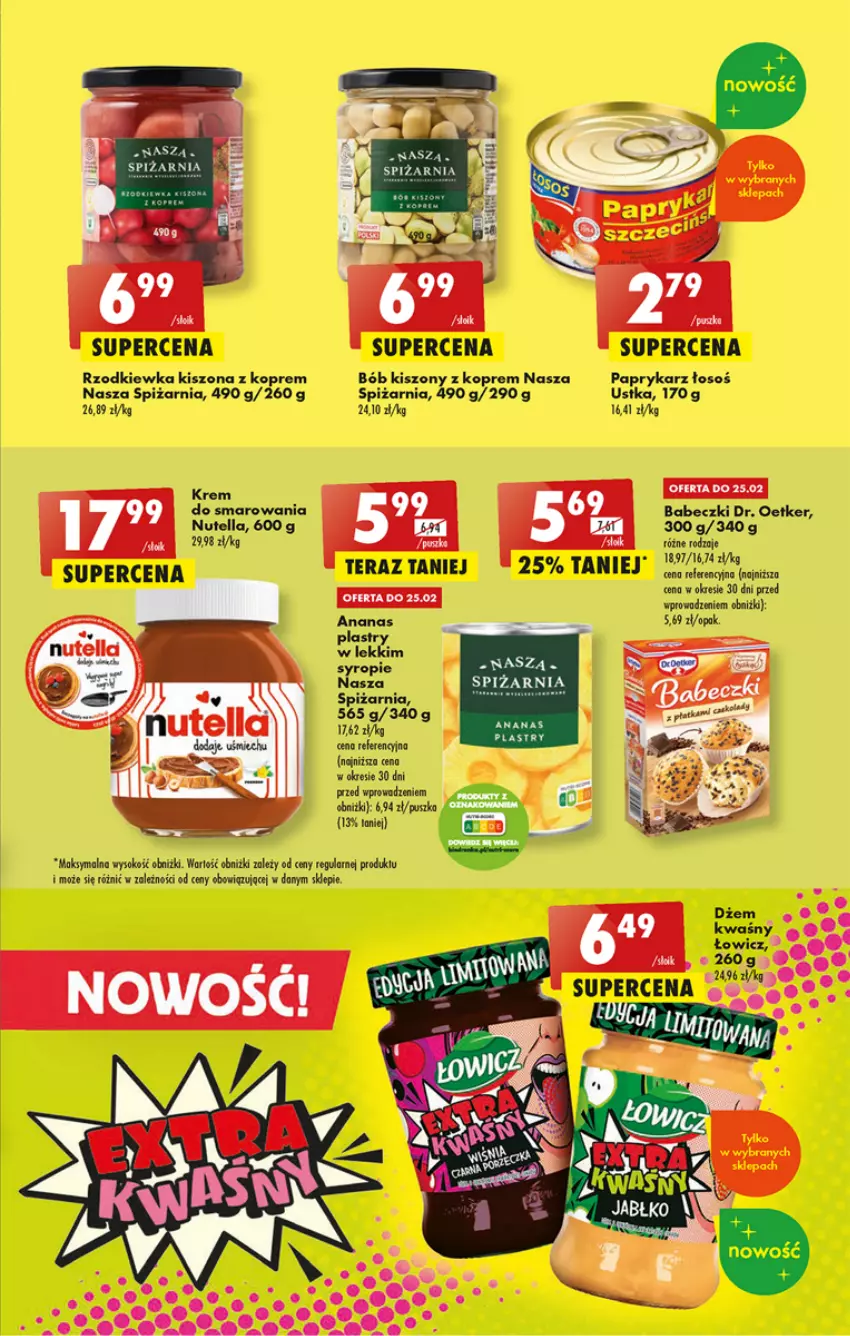 Gazetka promocyjna Biedronka - ważna 23.02 do 01.03.2023 - strona 41 - produkty: Ananas, Babeczki, Dr. Oetker, Nutella, Papryka, Paprykarz, Rzodkiewka, Sok, Tera