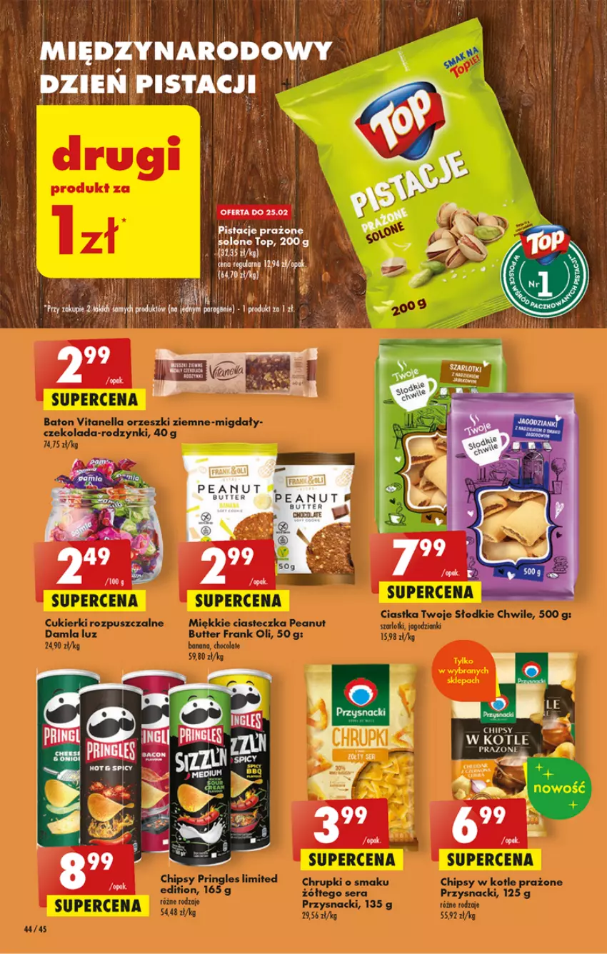 Gazetka promocyjna Biedronka - ważna 23.02 do 01.03.2023 - strona 44 - produkty: Pistacje, Top