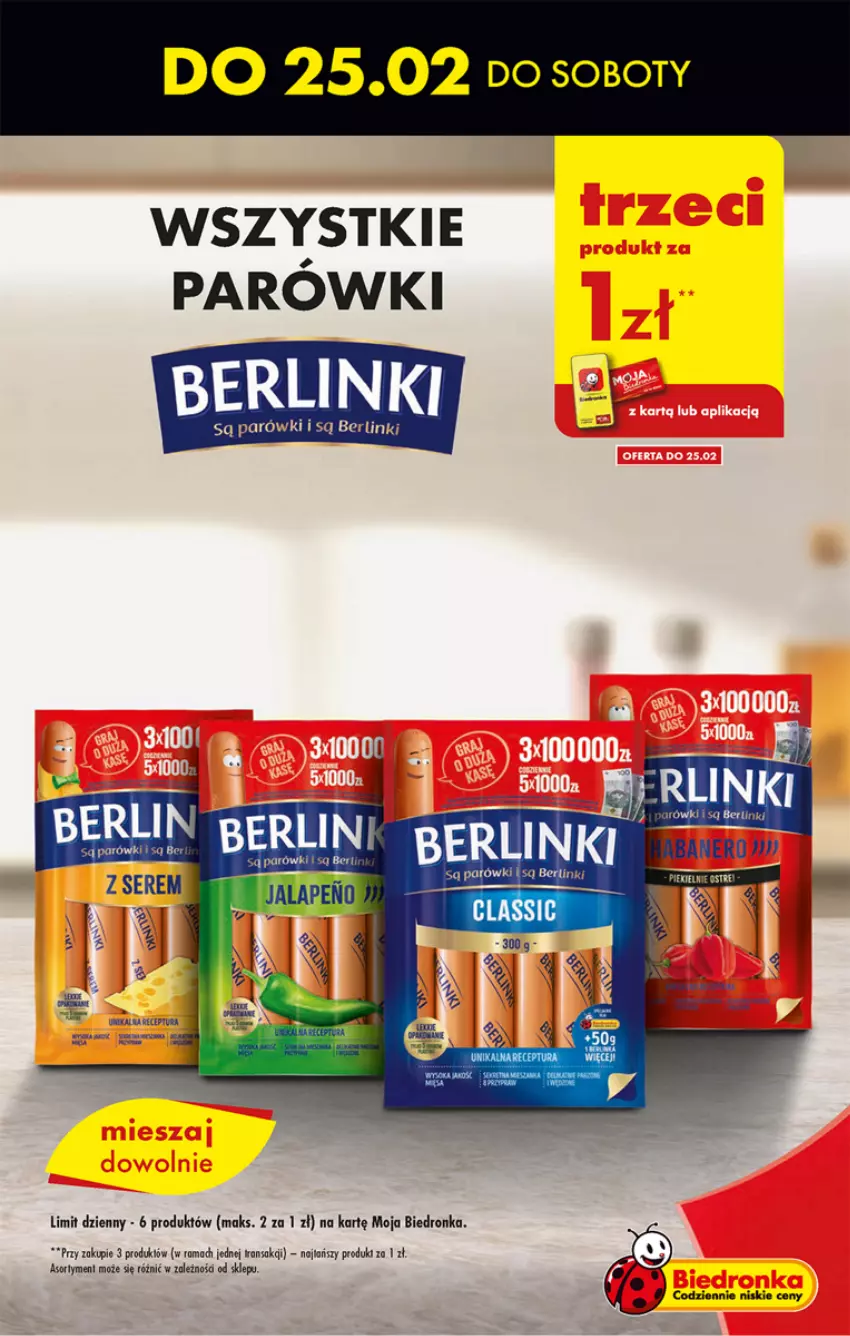 Gazetka promocyjna Biedronka - ważna 23.02 do 01.03.2023 - strona 9 - produkty: Berlinki, Dron, Parówki, Rama