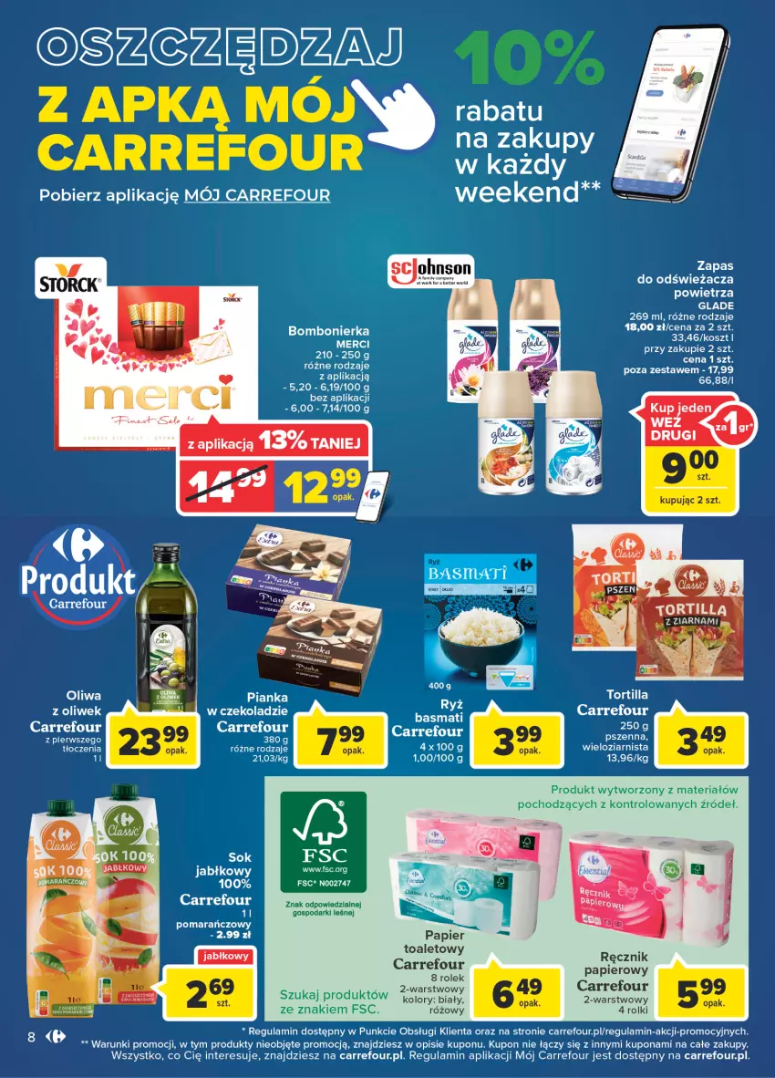 Gazetka promocyjna Carrefour - Gazetka Market Zyskoteka - ważna 08.02 do 14.02.2022 - strona 8 - produkty: Fa, Papier, Ręcznik, Rolki