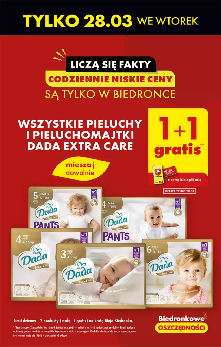 Gazetka promocyjna Biedronka - ważna 27.03 do 01.04.2023 - strona 3 - produkty: Dada, Dron, Gra, Majtki, Pieluchomajtki, Pieluchy, Rama