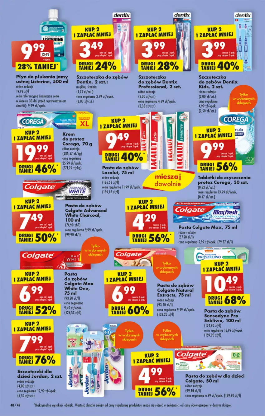 Gazetka promocyjna Biedronka - ważna 27.03 do 01.04.2023 - strona 48 - produkty: Colgate, Corega, Dzieci, Fa, LG, Listerine, Pasta do zębów, Płyn do płukania, Sensodyne, Sok, Szczoteczka, Szczoteczka do zębów, Tablet