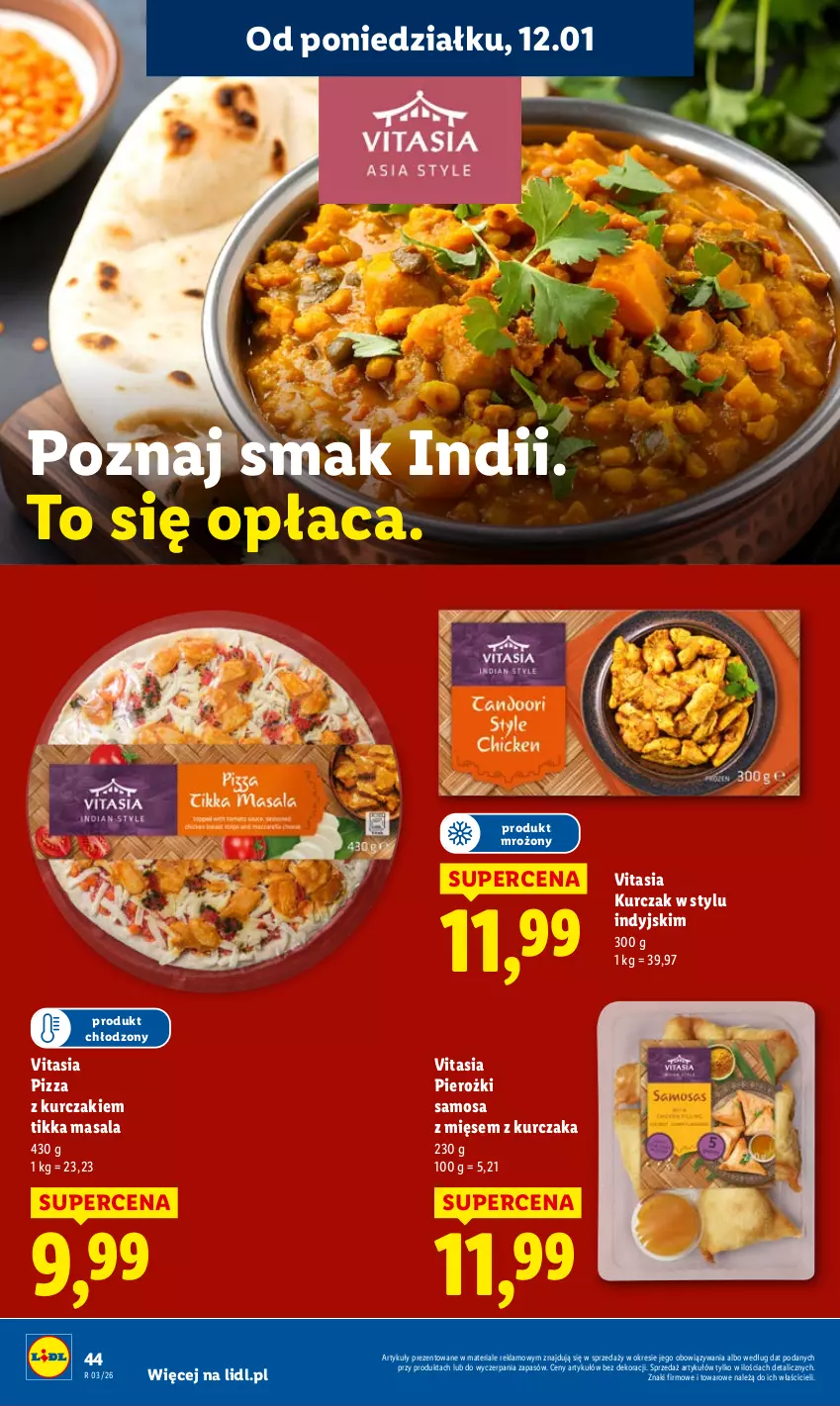 Gazetka promocyjna Lidl - GAZETKA - ważna 12.01 do 14.01.2026 - strona 44 - produkty: Kurczak, Pizza