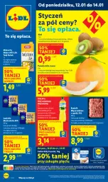Gazetka promocyjna Lidl - GAZETKA - Gazetka - ważna od 14.01 do 14.01.2026 - strona 1 - produkty: Mięso mielone z szynki, Mięso mielone, Cukier, Kiwi, Mlekovita, Pomelo, Olej rzepakowy, Kubek, Masło, Olej, Mięso, Mleko