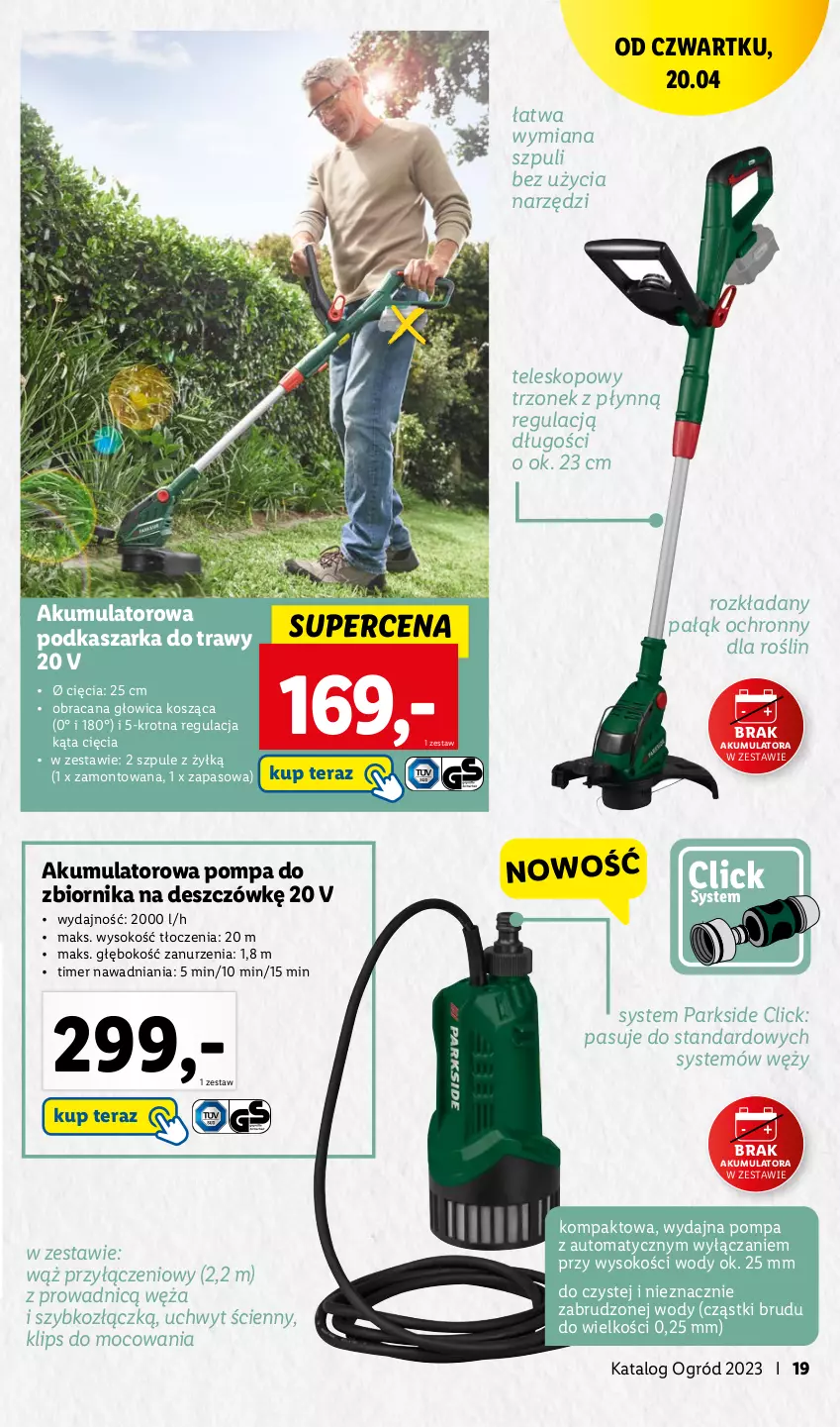 Gazetka promocyjna Lidl - KATALOG OGRÓD - ważna 27.03 do 28.05.2023 - strona 19 - produkty: Acana, Akumulator, Kasza, Kosz, Ogród, Parkside, Sok, Teleskop, Tera