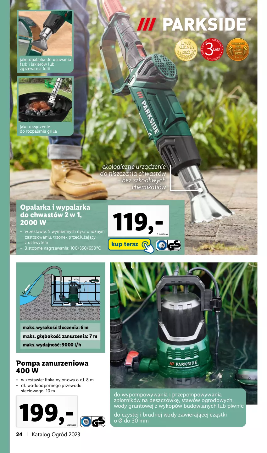 Gazetka promocyjna Lidl - KATALOG OGRÓD - ważna 27.03 do 28.05.2023 - strona 24 - produkty: Fa, Grill, Grunt, Inka, Lakier, Ogród, Opalarka, Por, Sok, Tera, Top