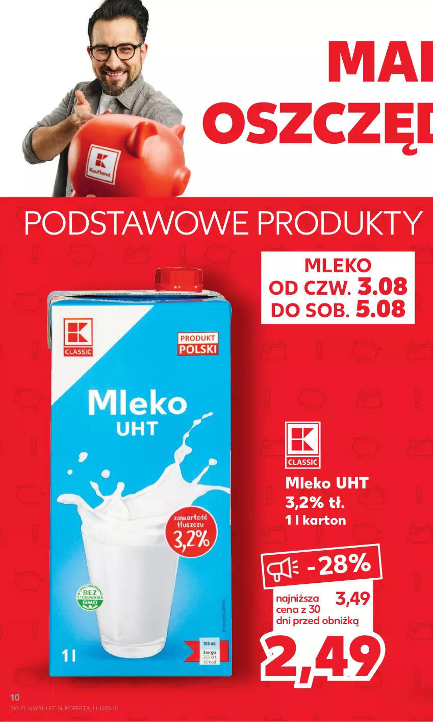 Gazetka promocyjna Kaufland - Gazetka tygodnia - ważna 03.08 do 09.08.2023 - strona 10 - produkty: Mleko