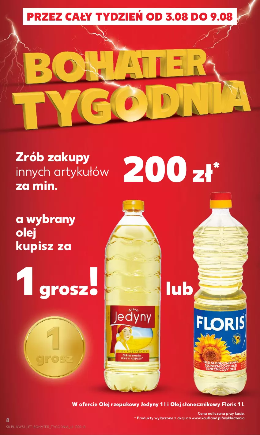 Gazetka promocyjna Kaufland - Gazetka tygodnia - ważna 03.08 do 09.08.2023 - strona 8 - produkty: Olej, Olej rzepakowy, Olej słonecznikowy