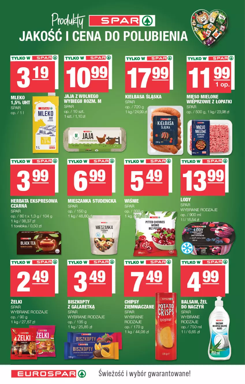 Gazetka promocyjna Spar - EuroSpar - ważna 18.05 do 28.05.2025 - strona 12 - produkty: Biszkopty, Chipsy, Hama, Herbata, Kiełbasa, Kiełbasa śląska, Lack, Mieszanka studencka, Torebka