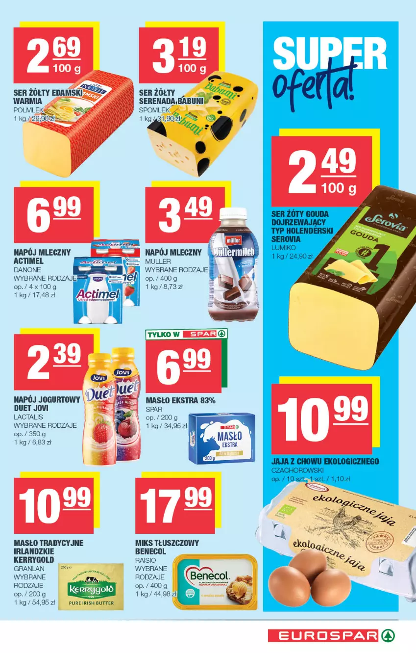 Gazetka promocyjna Spar - EuroSpar - ważna 18.05 do 28.05.2025 - strona 5 - produkty: Actimel, Babuni, Benecol, Danone, Gra, Jogurt, Masło, Miks tłuszczowy, Napój, Napój jogurtowy, Napój mleczny, POLMLEK, Pur, Ser