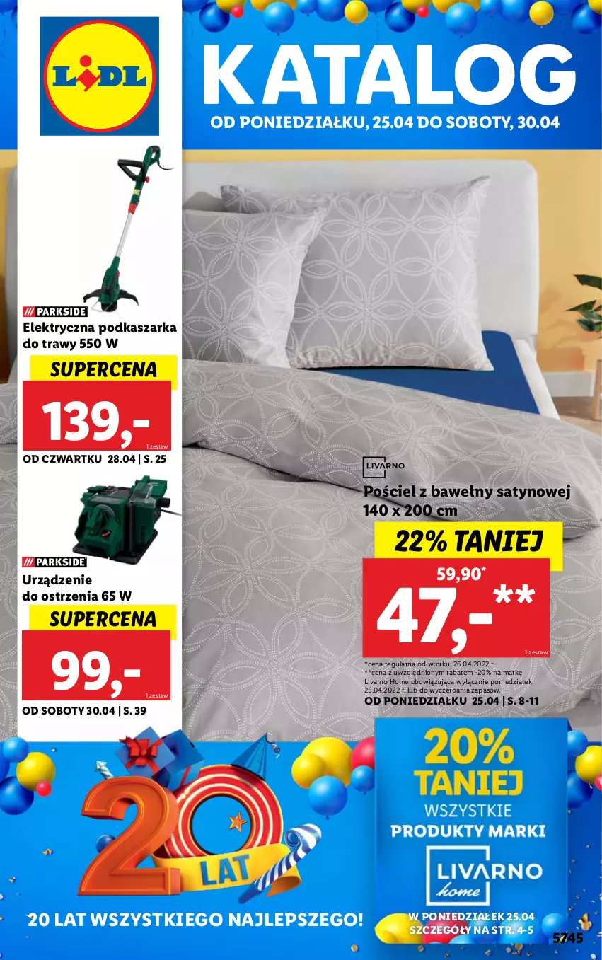 Gazetka promocyjna Lidl - GAZETKA - ważna 25.04 do 30.04.2022 - strona 1 - produkty: Ivar, Kasza, Pościel