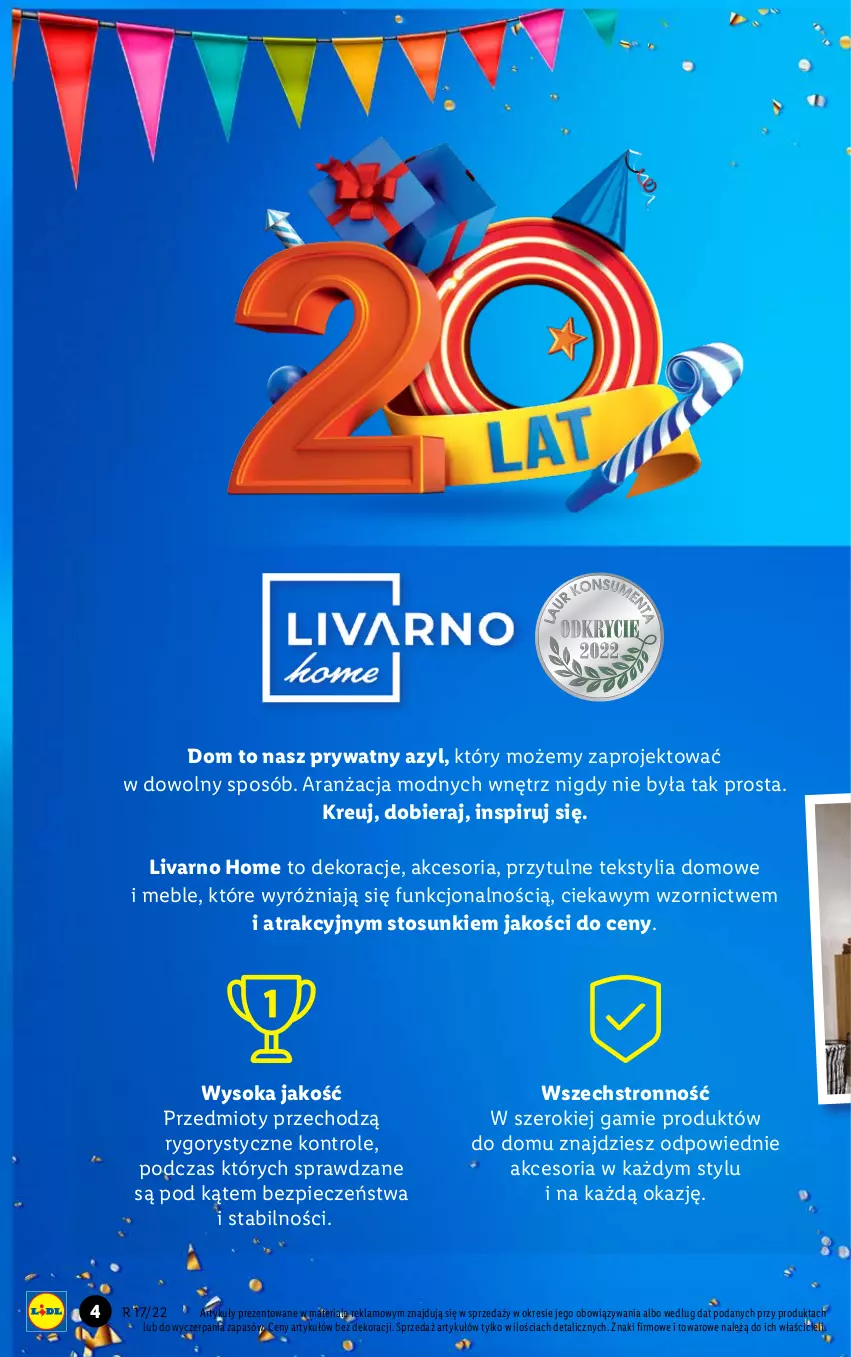 Gazetka promocyjna Lidl - GAZETKA - ważna 25.04 do 30.04.2022 - strona 4 - produkty: Ivar, Meble, O nas, Piec, Sok