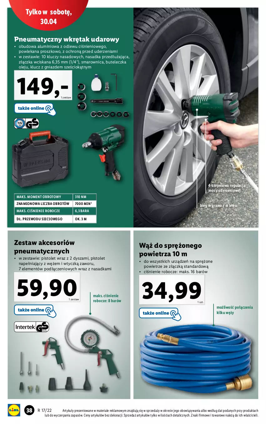 Gazetka promocyjna Lidl - GAZETKA - ważna 25.04 do 30.04.2022 - strona 40 - produkty: Olej, Pistolet, Top, Wkręt